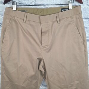 Bonobos Weekday Warrior Athletic Fit Pants Tan Khaki Thursday Cotton Sz 32X32